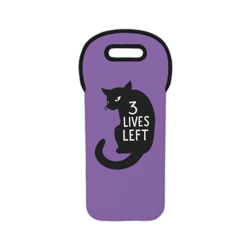 Whimsical cat wine tote - whimsical,